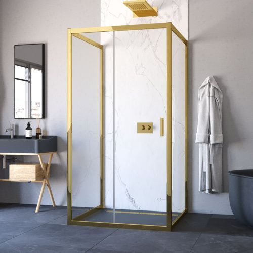 Душевой уголок Vegas-Glass ZP-U TUR+NOVO ZP-U TUR NOVO 120*100 09 crystalvision 120х100 стекло прозрачное профиль золото без поддона