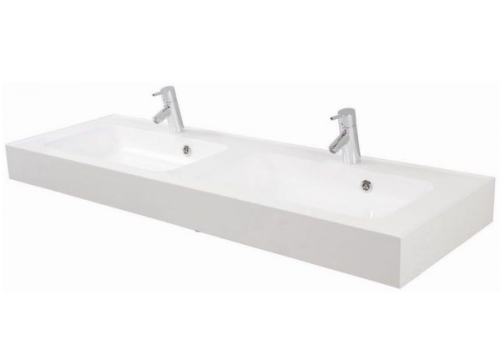 Раковина из искусственного камня Aquaton Ричмонд 1A70573KRD010 150х50 подвесная цвет белый 2 отверстия под смеситель