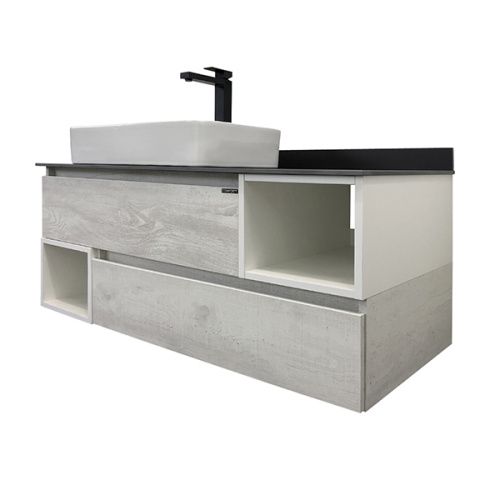 Тумба с раковиной Comforty Прага 00-00014833CF 120х50 подвесная цвет серый
