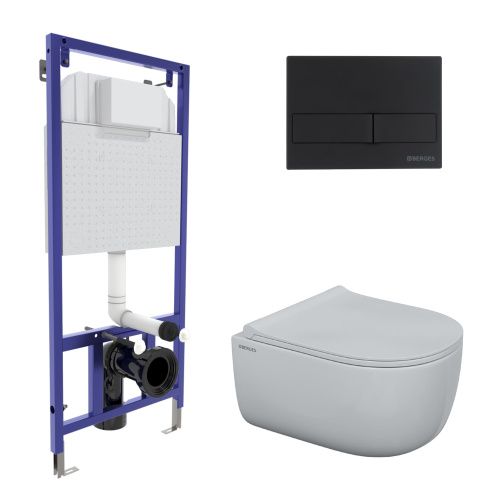 Комплект унитаз с инталляцией и клавишей смыва Berges NOVUM 047215