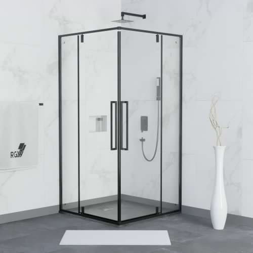 Душевой уголок RGW Stilvoll 06323388-14 80х80 стекло прозрачное профиль черный без поддона