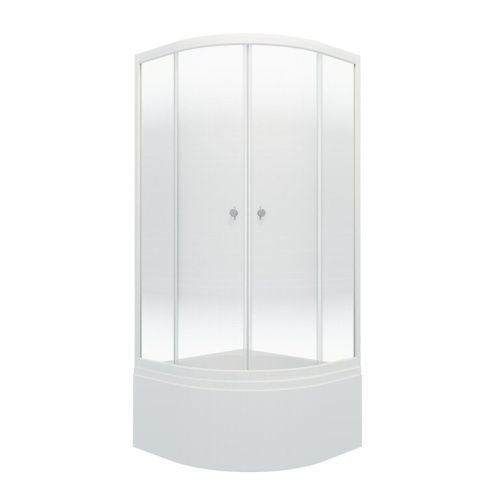 Душевой уголок Тритон Лайт Щ0000061801 90х90 стекло с рисунком профиль белый с поддоном