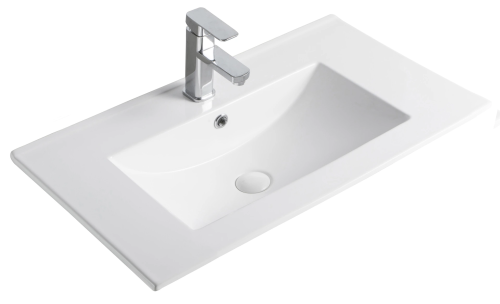 Раковина керамическая Gid Integrado 71109 60х40 встраиваемая цвет белый 1 отверстие под смеситель