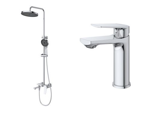 Комплект: стойка со смесителем Cezares COMFORT COMFORT-CVD/LS-01 настенный хром