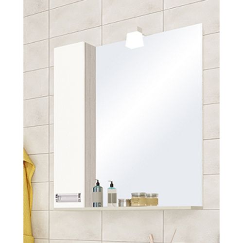 Зеркало-шкаф Aquaton БЕККА 1A214702BAC20 70х90 подвесной цвет белый/коричневый