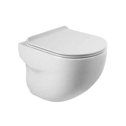 Чаша унитаза подвесная BelBagno ONDA BB066CHR цвет белый без сиденья безободковая каскадный смыв