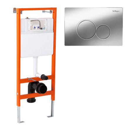 Инсталляция для унитаза с кнопкой BelBagno  BB097SET.R.CR