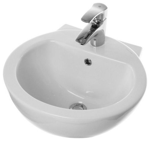 Раковина керамическая Sanita Luxe Art (Sanita Luxe) WB.PD/Art/50-C/WHT.G/S1 50х50 подвесная цвет белый 1 отверстие под смеситель