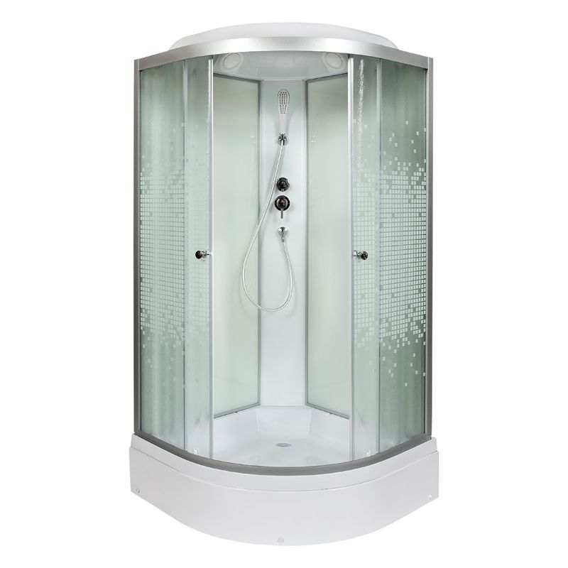 Душевая кабина AvaCan L790 90х90 четверть круга с крышей ориентация универсальная