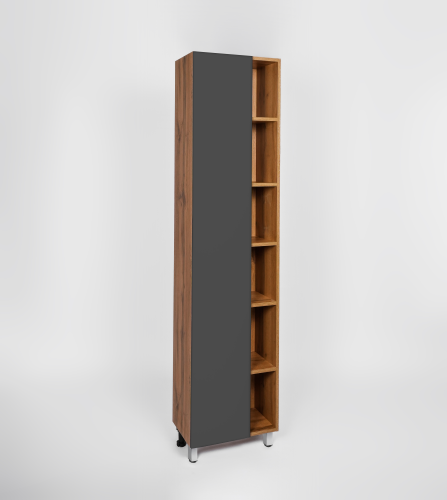 Шкаф-пенал Viant Бостон VBOS450G-PEN 50х180 напольный цвет серый/коричневый