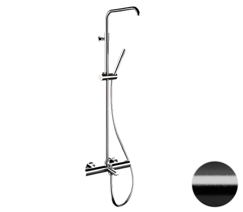 Душевая стойка Remer Elegance EQ34A7MMSSOFCFP настенная цвет серый с термостатом