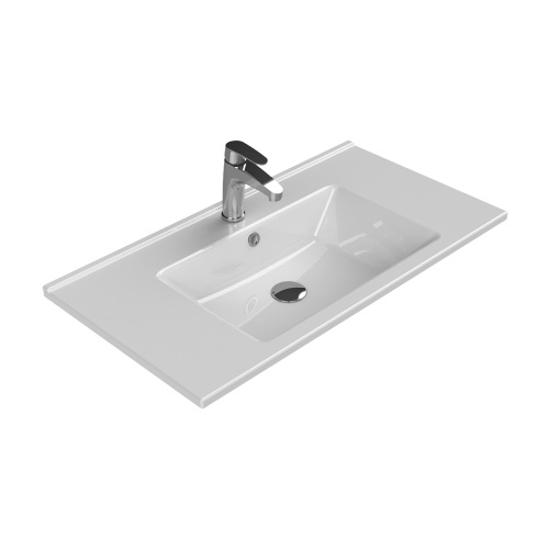 Раковина керамическая Armadi Art Capolda 876-085 90х50 накладная цвет белый 1 отверстие под смеситель