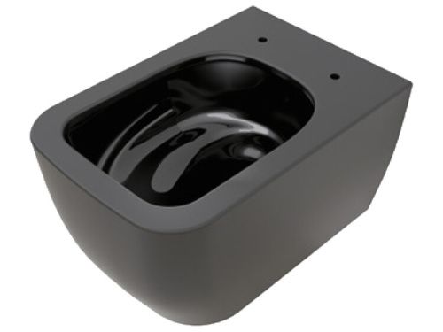 Чаша унитаза подвесная Scarabeo Teorema 2.0 5126/TW B49 цвет черный без сиденья безободковая смыв торнадо