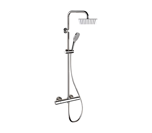 Душевая стойка Remer Elegance EQ32X8CPUFD20 настенная цвет хром с термостатом