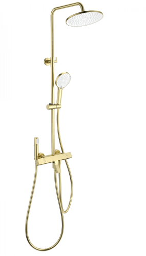 Душевая стойка Wonzon & Woghand The one WW-B3094-BG настенная цвет золото с термостатом