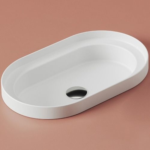 Раковина Artceram Fuori scala TFL033 01 00 60х40 встраиваемая цвет белый без отверстий под смеситель