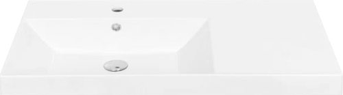 Раковина керамическая La Fenice Cubo CU.NN.90L 90х50 накладная цвет белый 1 отверстие под смеситель