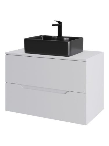 Тумба с раковиной Orange Line Li-80TuwMDF+B01-475MB 80х50