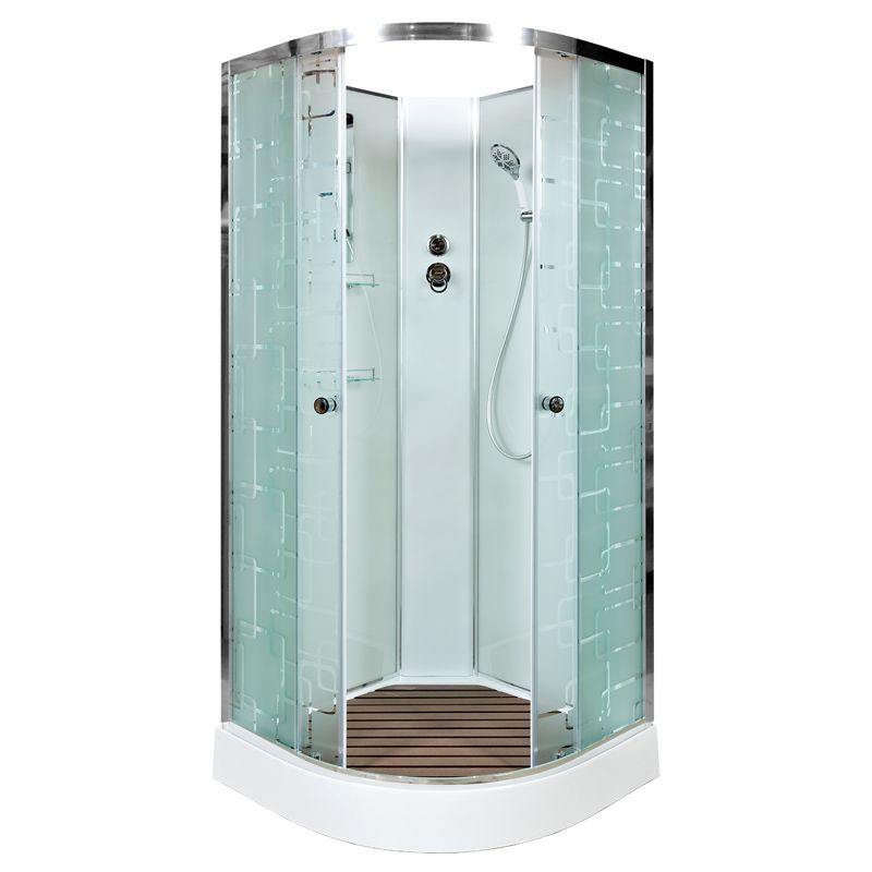 Душевая кабина AvaCan EM1510N 100х100 четверть круга без крыши ориентация универсальная