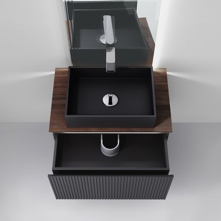 Тумба под раковину Jorno STRONG Str.01.80/P/A 80х50 подвесная цвет черный - фото 3