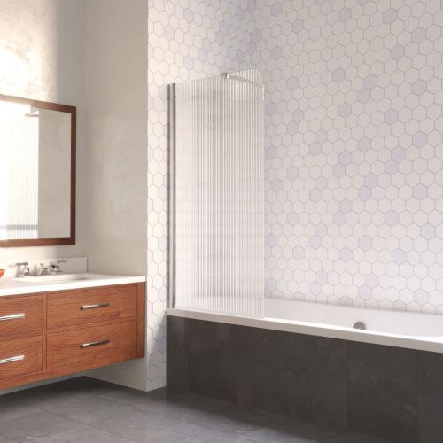 Душевая шторка на ванну Vegas-Glass EV LUX ST EV LUX ST 76 08 Moru L 75х150 стекло рифленое профиль хром ориентация левая