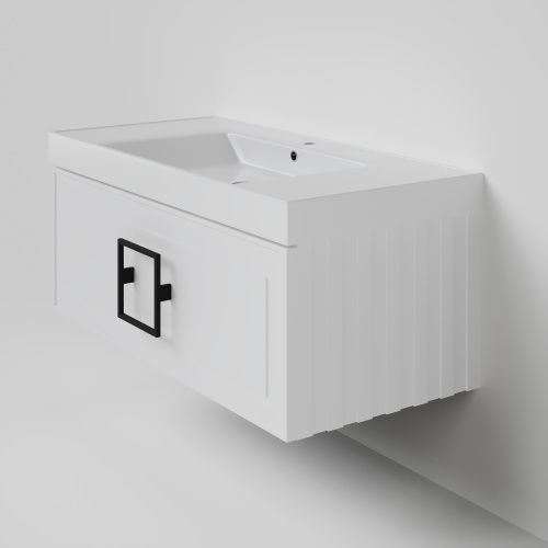 Тумба с раковиной La Fenice CUBO NFNC-01-CUB-B-100-3-100 100х50 подвесная цвет белый