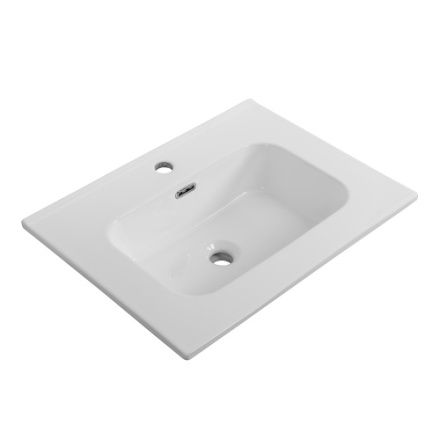 Раковина керамическая Cezares DUET CZR-8095-60 60х50 подвесная цвет белый 1 отверстие под смеситель