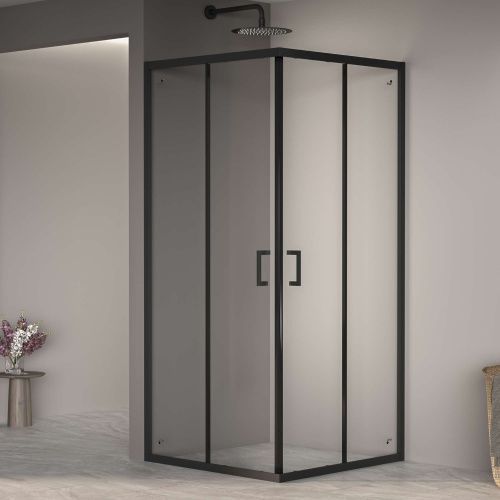 Душевой уголок RGW Passage 3508103088-14 80х80 стекло прозрачное профиль черный без поддона