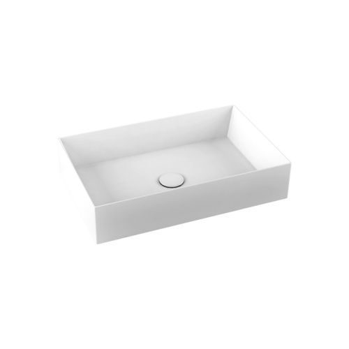 Раковина керамическая Azzurra ELEGANCE ELLA060380Q0BI/(EQA6038*bi)*0 60 см накладная цвет белый без отверстий под смеситель