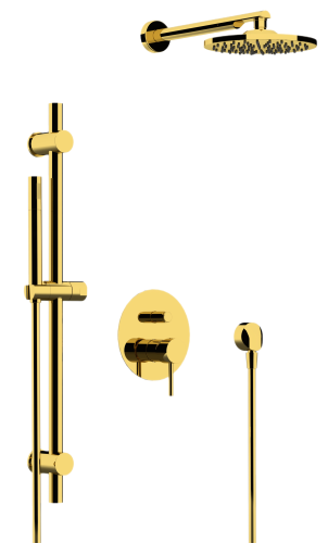 Душевая система Remer X Style X09S01ODO встраиваемая в стену цвет золото