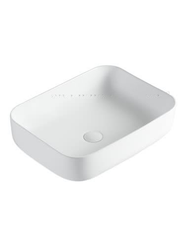 Раковина из сантехнического фарфора Orange B05-500W 50х40 накладная цвет белый