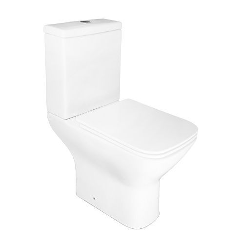 Унитаз-компакт напольный с бачком Azario Iris AZ-8353 белый с сиденьем микролифт безободковый каскадный смыв