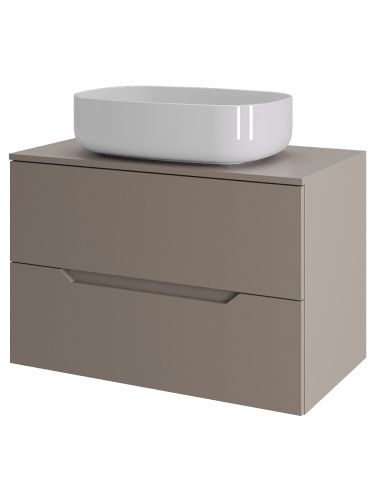 Тумба с раковиной Orange Line Li-70TuLMDF+B07-540W 70х50 подвесная цвет бежевый