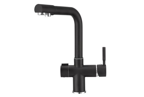 Смеситель для кухни Granula 2088, ТУРМАЛИН на мойку черный