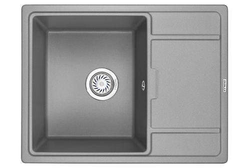 Кухонная мойка Granula 6503, АЛЮМИНИУМ 65х50 цвет серый поверхность матовая