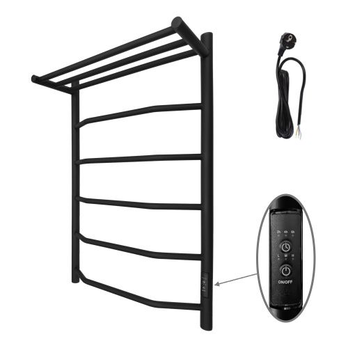Полотенцесушитель электрический Маргроид Вид 6 06-8050-1051-9005R 55х80 черный