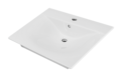 Раковина мебельная из сантехнического фарфора Sanita Luxe Breeze 50 WB.FN/Breeze/50-C/WHT.G/S1 50х50 накладная цвет белый