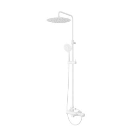 Душевая стойка Cezares LEAF LEAF-CVDA-30-L-BIO настенная цвет белый