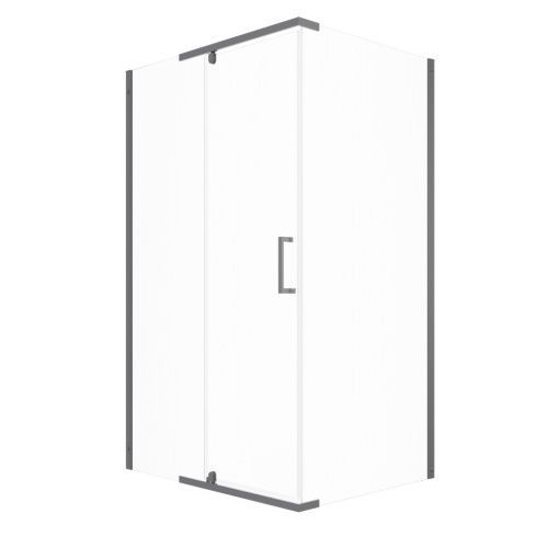 Душевой уголок Тритон Терра-Графит Щ0000073938 120х90 стекло прозрачное профиль хром без поддона