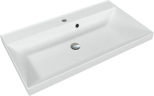 Раковина из искусственного камня Florentina Астория 800 10.170.00800.201 80х50 накладная цвет белый 1 отверстие под смеситель