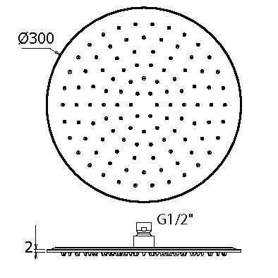 Верхний душ Plumberia Selection SHOWER SAT3178CS 30х30 хром - фото 2