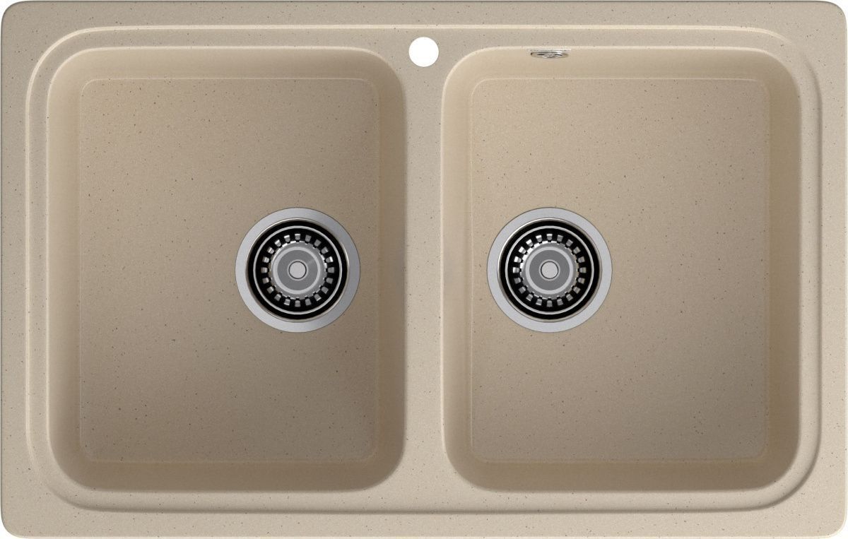 Кухонная мойка Granfest Standart S-780K кашемир 80х50 цвет бежевый поверхность матовая