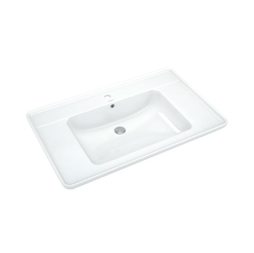 Раковина из сантехнического фарфора Kirovit Дуглас Вн Крв64 90х50 накладная цвет белый