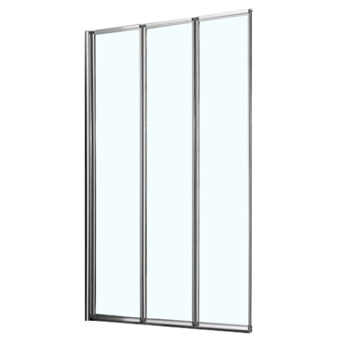 Душевая шторка на ванну Azario PRESTON AZ-NFC6433 1000 100х150 стекло прозрачное профиль хром ориентация универсальная