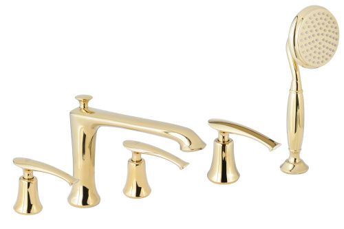 Смеситель для ванны AltroBagno Beatrice AltroBagnoBeatrice020103Or встраиваемый в стену золото