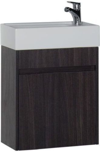 Тумба с раковиной Aquanet Лидс 00213042 50х30 подвесная цвет коричневый