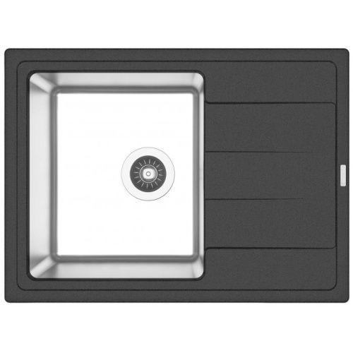 Кухонная мойка Florentina Комби 650 21.390.B0650.302 65х50 цвет черный поверхность полированная