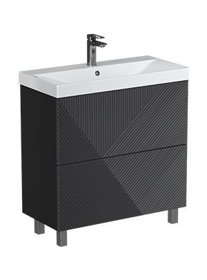 Тумба под раковину Velvex EDGE tn.EDG.9696.80.2Y графит 80х40 напольная цвет серый