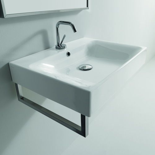 Раковина из сантехнического фарфора Kerasan Cento 353101*1 60х50 накладная цвет белый 1 отверстие под смеситель