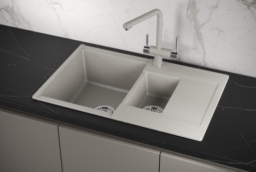 Кухонная мойка Granula 7808, БАЗАЛЬТ 80х50 цвет серый поверхность матовая